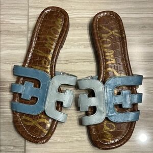 Sam Edelman Blue and Brown Sandals